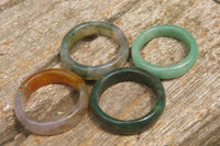 Polished Solid Indian Agate Gemstone Rings - Sold Per Item - From India