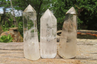 Polished Clear Quartz Crystal Points x 12 From Madagascar