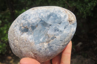 Polished Celestite Geode Eggs x 2 From Sakoany, Madagascar