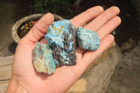 Natural Shattuckite with Chrysocolla & Malachite Cobbed Specimens x 2.7 Kg Lot from Namibia