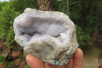 Natural Blue Lace Agate Geode Specimens x 6 From Malawi