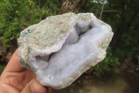 Natural Blue Lace Agate Geode Specimens x 6 From Malawi