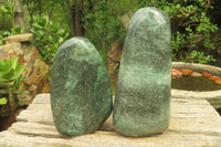 Polished Fuchsite Standing Free Forms x 2 From Madagascar