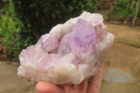 Natural Jacaranda Amethyst Quartz Clusters x 3 from Mumbwa, Zambia