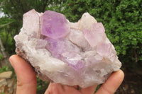 Natural Jacaranda Amethyst Quartz Clusters x 3 from Mumbwa, Zambia