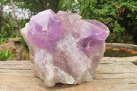 Natural Jacaranda Amethyst Quartz Clusters x 3 from Mumbwa, Zambia