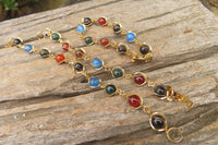 Polished Multicolor Agate Beaded Bracelet with clasp - Sold Per Item - From China