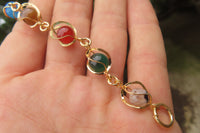 Polished Multicolor Agate Beaded Bracelet with clasp - Sold Per Item - From China