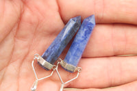 Polished Sodalite Crystal Point set in Sterling Silver Pendant - sold per item - From Namibia