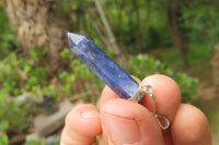 Polished Sodalite Crystal Point set in Sterling Silver Pendant - sold per item - From Namibia