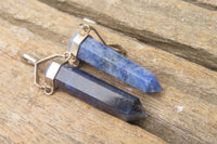 Polished Sodalite Crystal Point set in Sterling Silver Pendant - sold per item - From Namibia