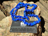 Polished Lapis Lazuli Beaded Tumble Chip Necklace - Sold Per Item - From Afghanistan