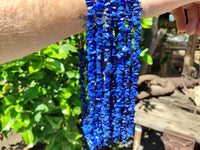 Polished Lapis Lazuli Beaded Tumble Chip Necklace - Sold Per Item - From Afghanistan