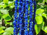 Polished Lapis Lazuli Beaded Tumble Chip Necklace - Sold Per Item - From Afghanistan