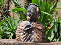 Hand Made Traditional African Bust Stone Sculpture x 1 From Southern Africa