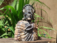 Hand Made Traditional African Bust Stone Sculpture x 1 From Southern Africa