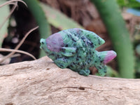 Hand Made Rare Small Fluorescent Ruby Zoisite Fish Carvings - Sold Per Item - From Tanzania