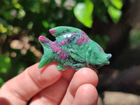 Hand Made Rare Small Fluorescent Ruby Zoisite Fish Carvings - Sold Per Item - From Tanzania