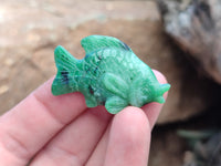 Hand Made Rare Small Fluorescent Ruby Zoisite Fish Carvings - Sold Per Item - From Tanzania