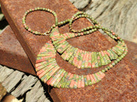 Polished Unakite Egyptian Choker Necklace - Sold Per Item - From South Africa