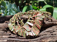 Polished Unakite Egyptian Choker Necklace - Sold Per Item - From South Africa