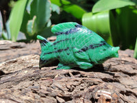 Hand Made Rare Large Fluorescent Ruby Zoisite Angel Fish Carvings - Sold Per Item - From Tanzania