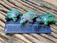 Hand Made Ruby Zoisite Tortoise Carvings - Sold Per Item - From Tanzania