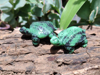 Hand Made Ruby Zoisite Tortoise Carvings - Sold Per Item - From Tanzania