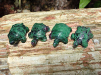 Hand Made Ruby Zoisite Tortoise Carvings - Sold Per Item - From Tanzania