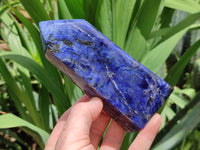 Polished Sodalite Points x 3 From Namibia