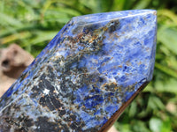 Polished Sodalite Points x 3 From Namibia