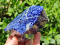 Polished Sodalite Points x 3 From Namibia