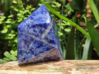 Polished Sodalite Points x 3 From Namibia