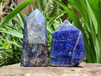 Polished Sodalite Points x 3 From Namibia