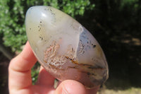 Polished Dendritic Agate Standing Free Forms x 4 From Madagascar