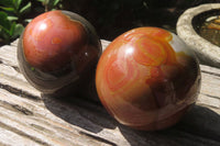 Polished Polychrome Jasper Spheres x 2 From Zimbabwe