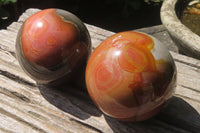 Polished Polychrome Jasper Spheres x 2 From Zimbabwe