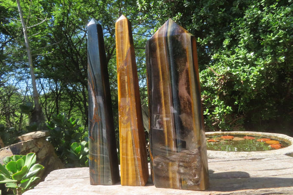 Polished Tigers Eye Points x 3 From South Africa