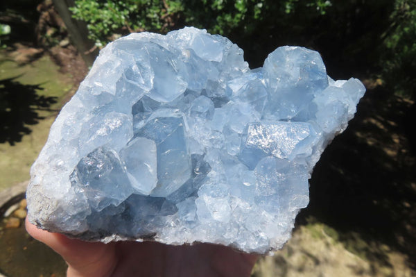 Natural Celestite Crystal Specimens x 2 From Sakoany, Madagascar