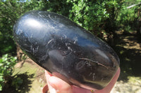 Polished Black Tourmaline Standing Free Form x 1 From Madagascar