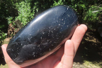 Polished Black Tourmaline Standing Free Form x 1 From Madagascar