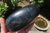 Polished Black Tourmaline Standing Free Form x 1 From Madagascar