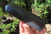 Polished Black Basalt Points x 6 From Madagascar