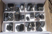 Natural Alluvial Schorl Black Tourmaline Crystals x 35 From Zimbabwe