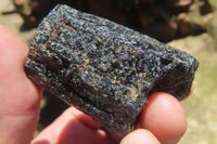 Natural Alluvial Schorl Black Tourmaline Crystals x 35 From Zimbabwe