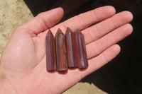 Polished Banded Tiger Iron Stone Jewellery Points x 20 From Prieska, South Africa