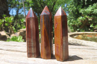 Polished Banded Tiger Iron Stone Jewellery Points x 20 From Prieska, South Africa