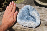 Natural Celestite Geode Specimen x 1 From Sakoany, Madagascar