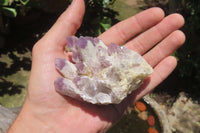 Natural Sugar Amethyst Quartz Clusters x 9 from Solwezi, Zambia