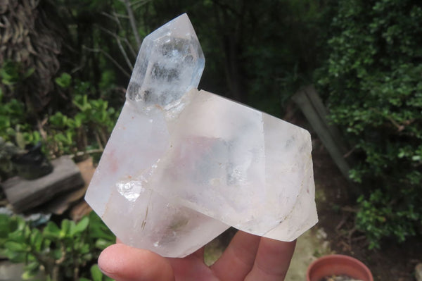 Polished Clear Quartz Clusters x 2 From Madagascar